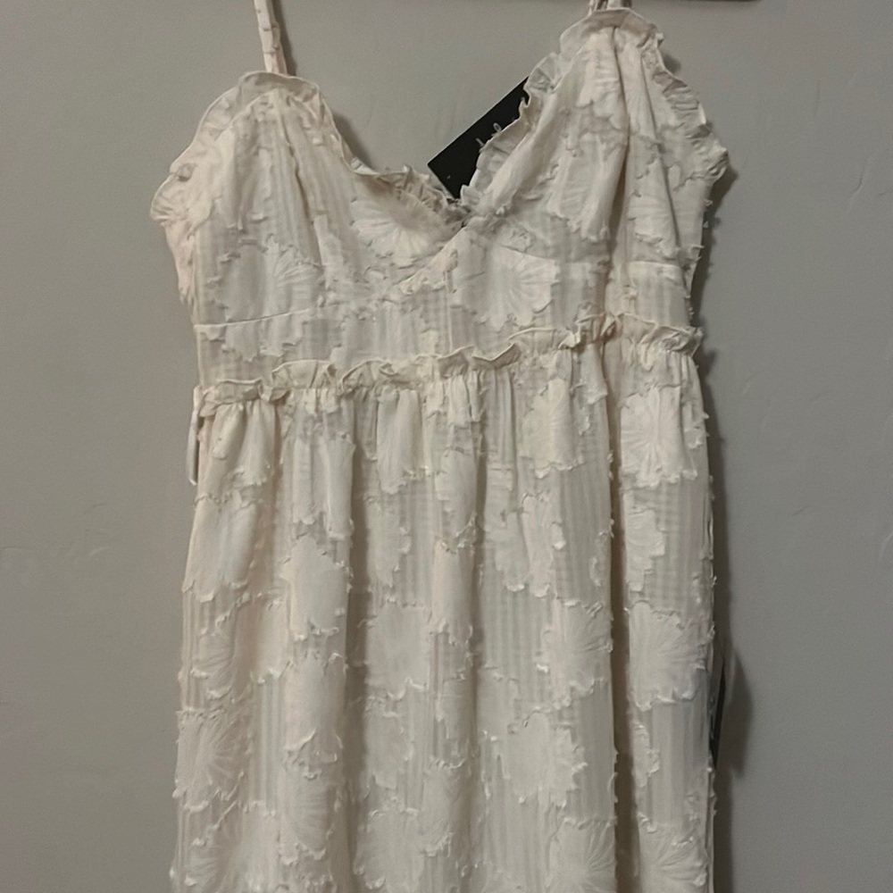 Lulus dress, cream white, L, new with tags!